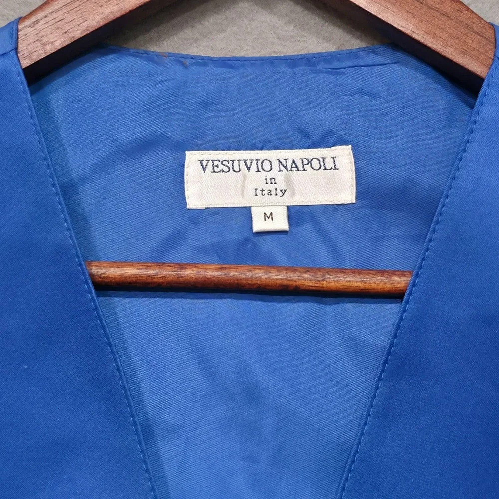 Vesuvio Napoli in‎ Italy Men's Blue Tuxedo Vest Size Medium